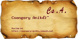 Csengery Anikó névjegykártya
